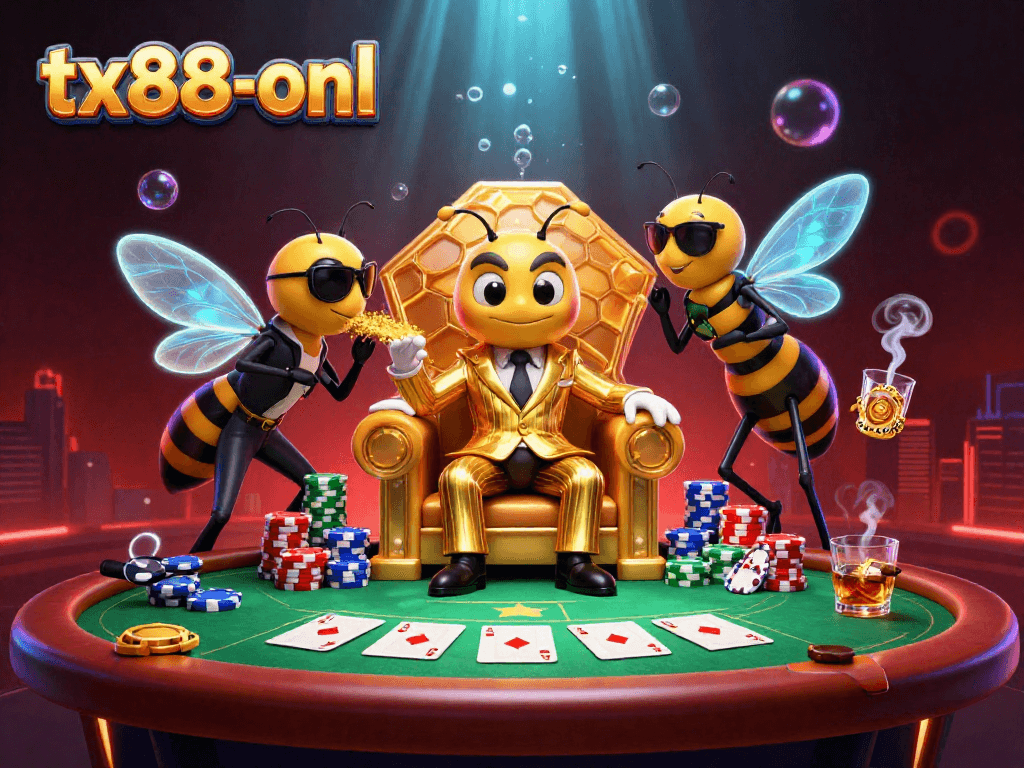 Engage in high-stakes poker action at tx88-onl with colorful chips and thrilling characters.