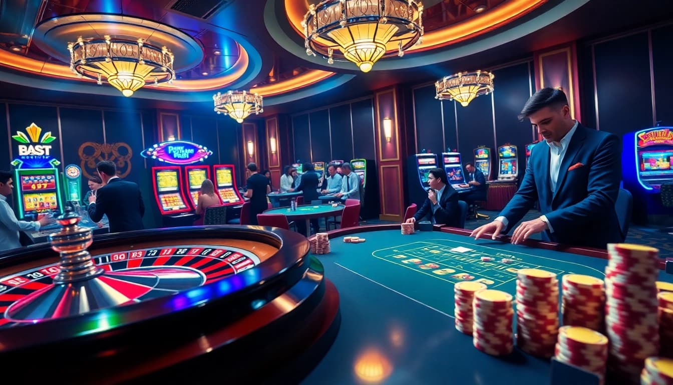 Players betting at a glamorous casino featuring the thrilling experience of 8 XX.