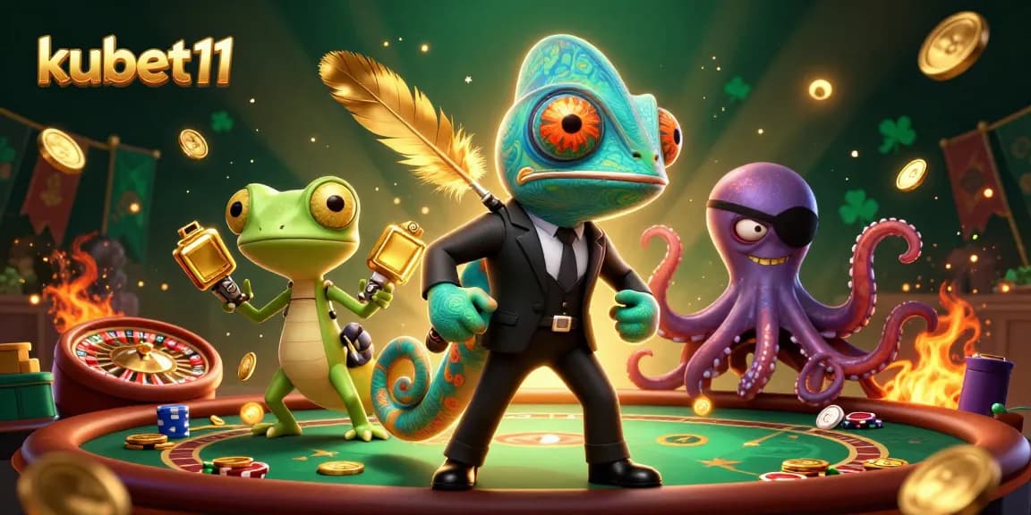 Experience thrilling gameplay at kubet11 with exciting characters in a dynamic casino scene.