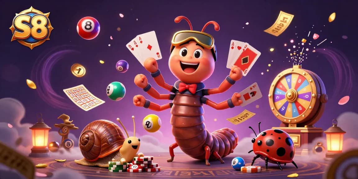 Experience thrilling gameplay at S8 with a dynamic casino scene showcasing vibrant lottery elements.