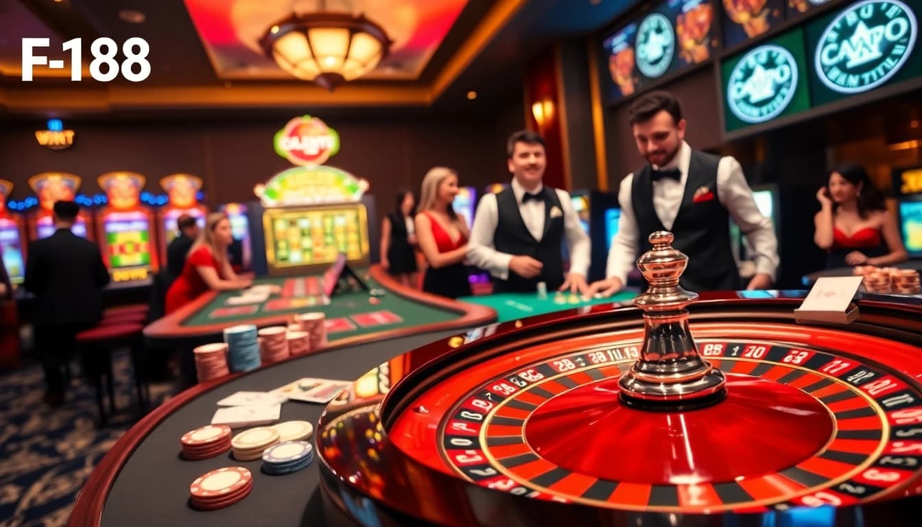 F168 players enjoying a thrilling roulette game at an upscale casino
