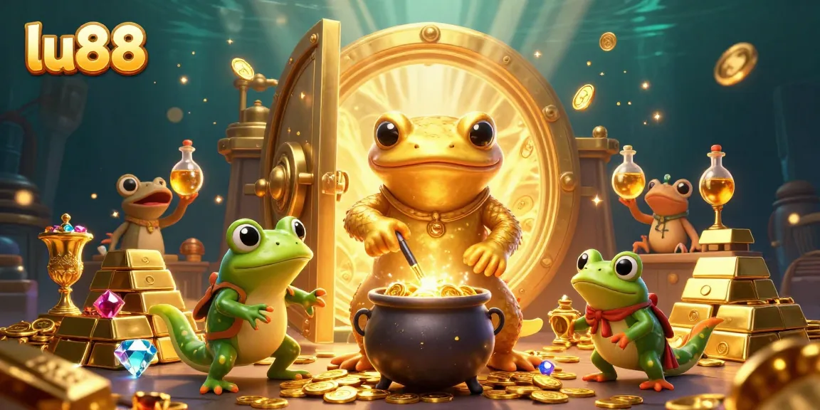Spin the reels at lu88, where a golden alchemist transforms fortunes in a magical casino.