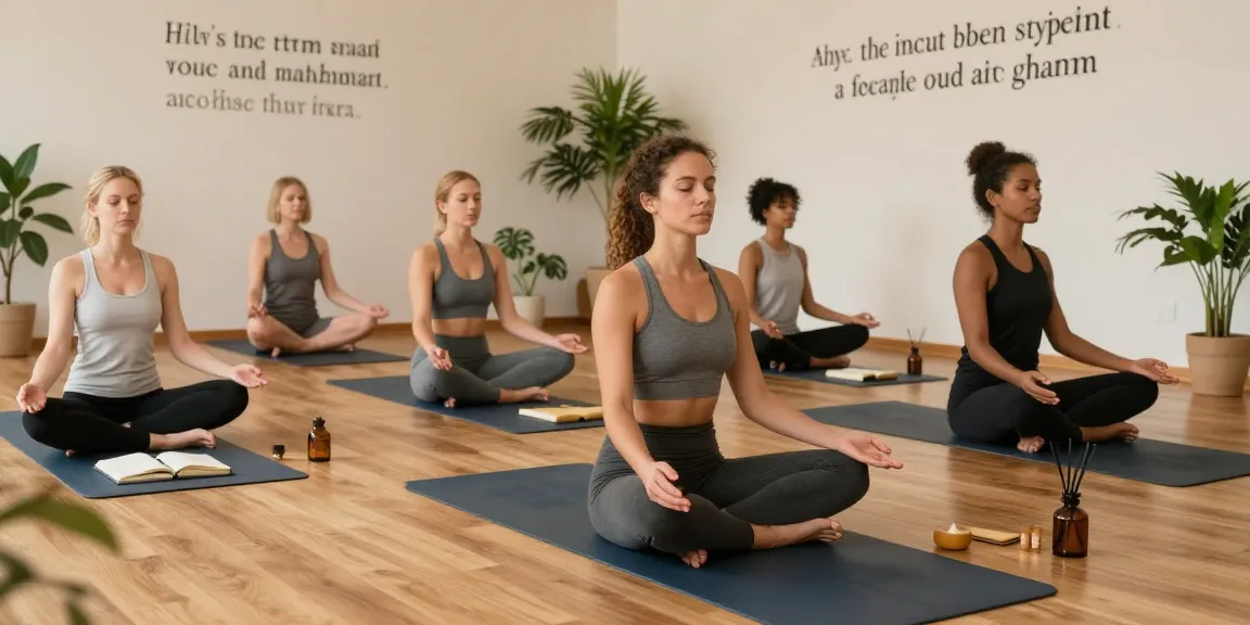 A group practicing mindfulness in a wellness space, highlighting rokok88 super as a resource for mental health education.