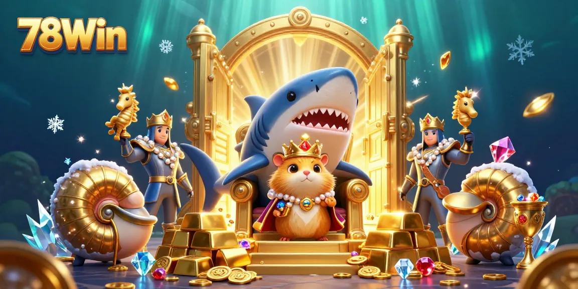Experience excitement with 78Win's vibrant casino-themed underwater scene.