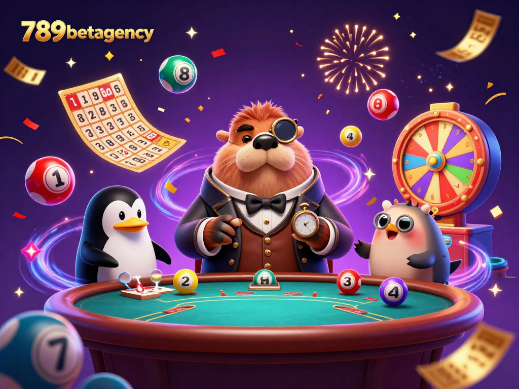 Engage with the vibrant 789betagency underwater casino scene featuring a walrus playing poker, colorful elements, and celebrations.