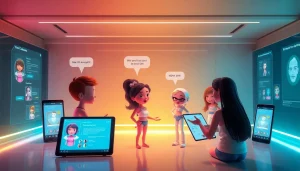 Engaging CrushOn AI chat platform with vibrant characters and interactive features.