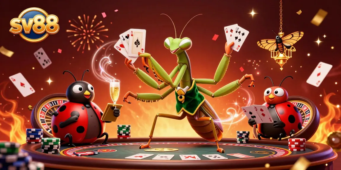 Experience the excitement of sv88 with a live casino scene featuring dynamic dealers and casino elements.